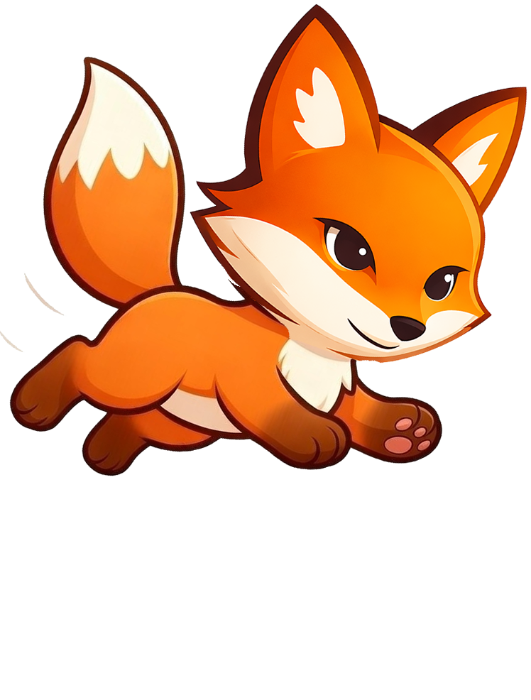 Jumping fox