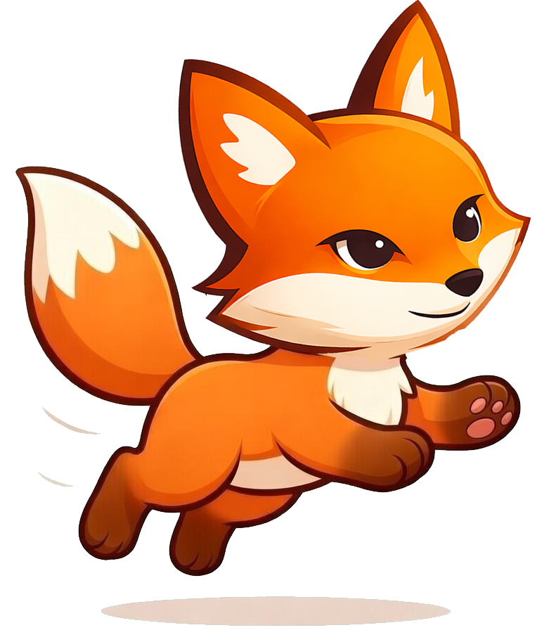 Jumping fox